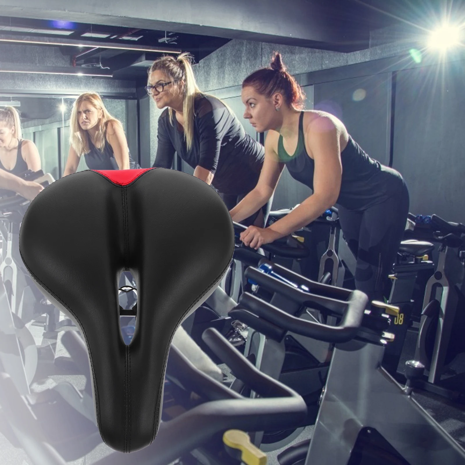 Comfortable Bike Saddle for Indoor Cycling Exercise Premium Materials Sturdy Design Supporting Hips Breathable Middle Sag
Comfortable Bike Saddle for Indoor Cycling Exercise Premium Materials Sturdy Design Supporting Hips Breathable Middle Sag