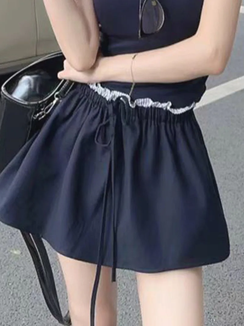 2024 Summer New College Style Low Waisted Drawstring Casual Sweet Skirt Women Solid Color Loose A-line Short Skirt SAJW
2024 Summer New College Style Low Waisted Drawstring Casual Sweet Skirt Women Solid Color Loose A-line Short Skirt SAJW