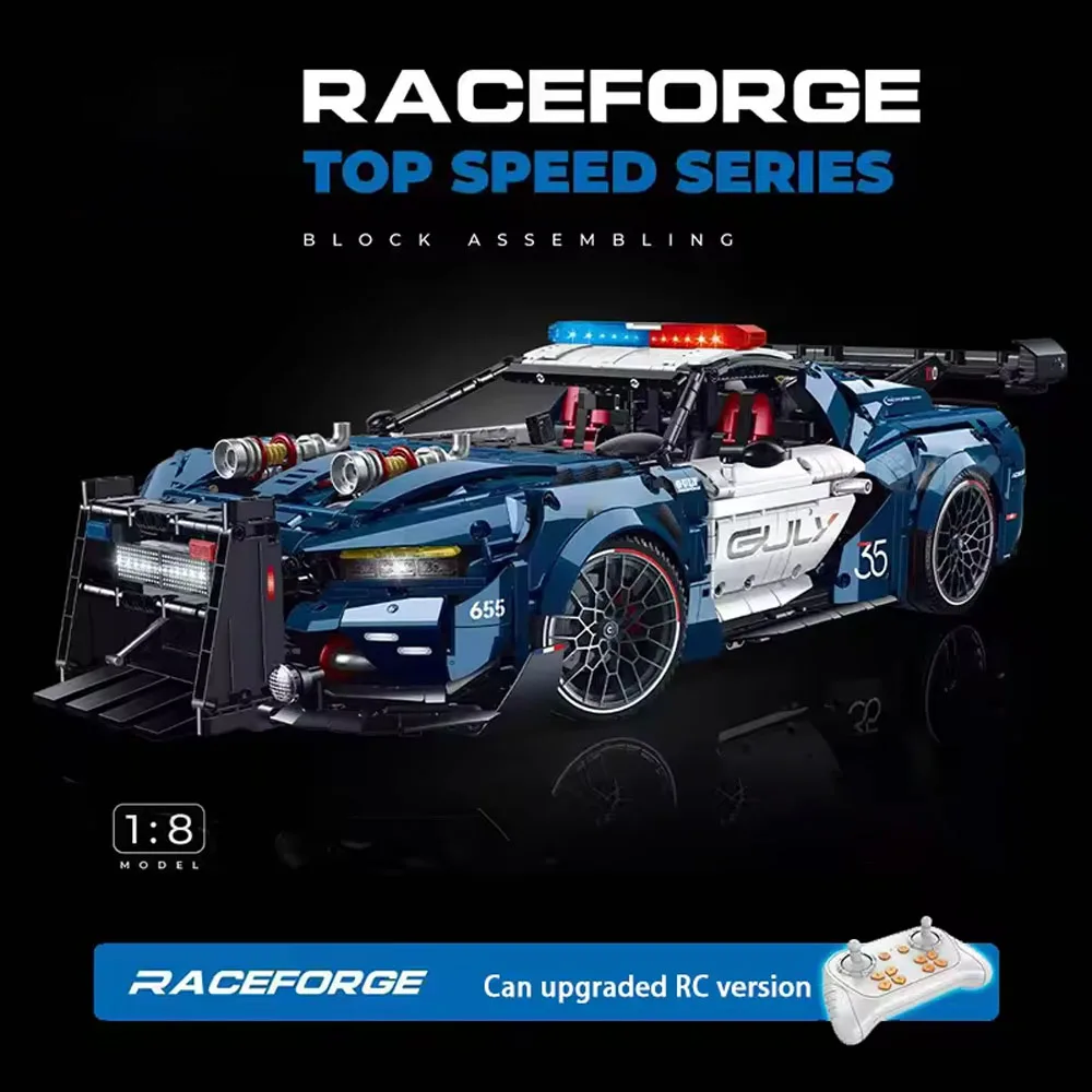 3975 pieces 1:8 Super Sports series building blocks MOC remote control Super Sports model Mustang police car puzzle toy birthday
3975 pieces 1:8 Super Sports series building blocks MOC remote control Super Sports model Mustang police car puzzle toy birthday