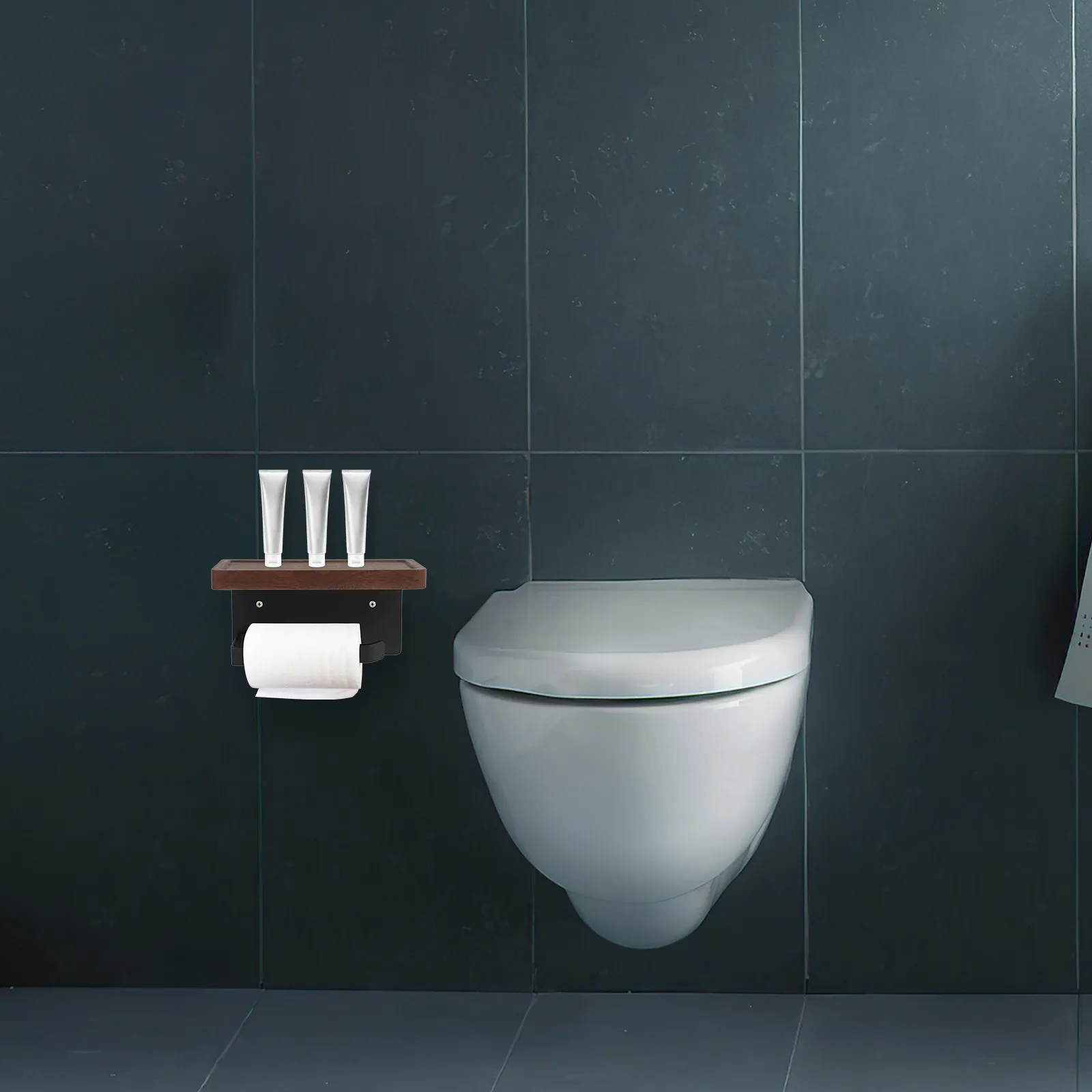 Premium Wood and Stainless Steel Toilet Paper Holder with Shelf Wall Mounted Bathroom Roll Paper Rack for Tissue Towel Phone
Premium Wood and Stainless Steel Toilet Paper Holder with Shelf Wall Mounted Bathroom Roll Paper Rack for Tissue Towel Phone