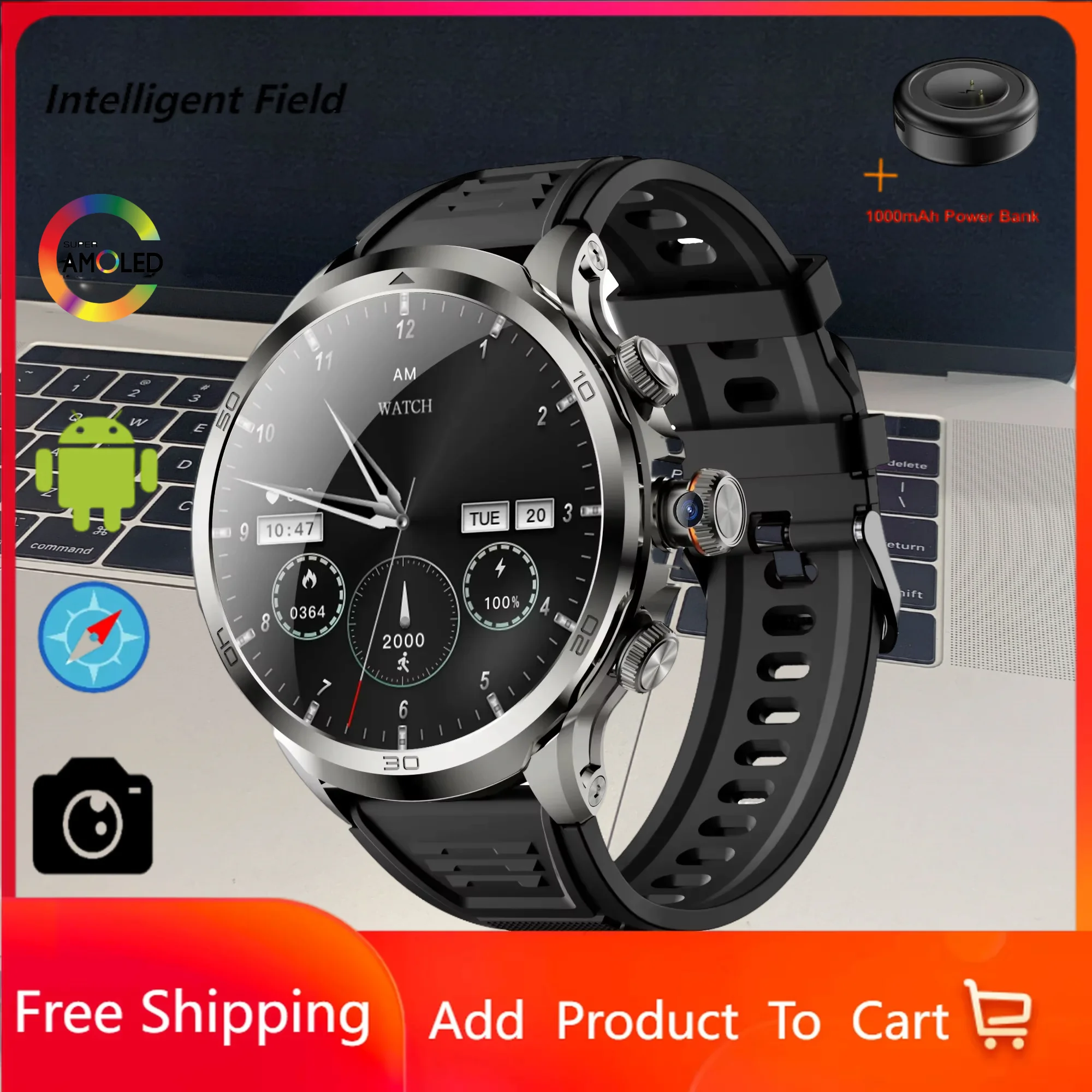 Intelligent Field 2025 New H19 1.95" AMOLED Smartwatch: 180° Rotating Camera/GPS/WiFi Waterproof Fitness Tracker for Android/iOS
Intelligent Field 2025 New H19 1.95" AMOLED Smartwatch: 180° Rotating Camera/GPS/WiFi Waterproof Fitness Tracker for Android/iOS
