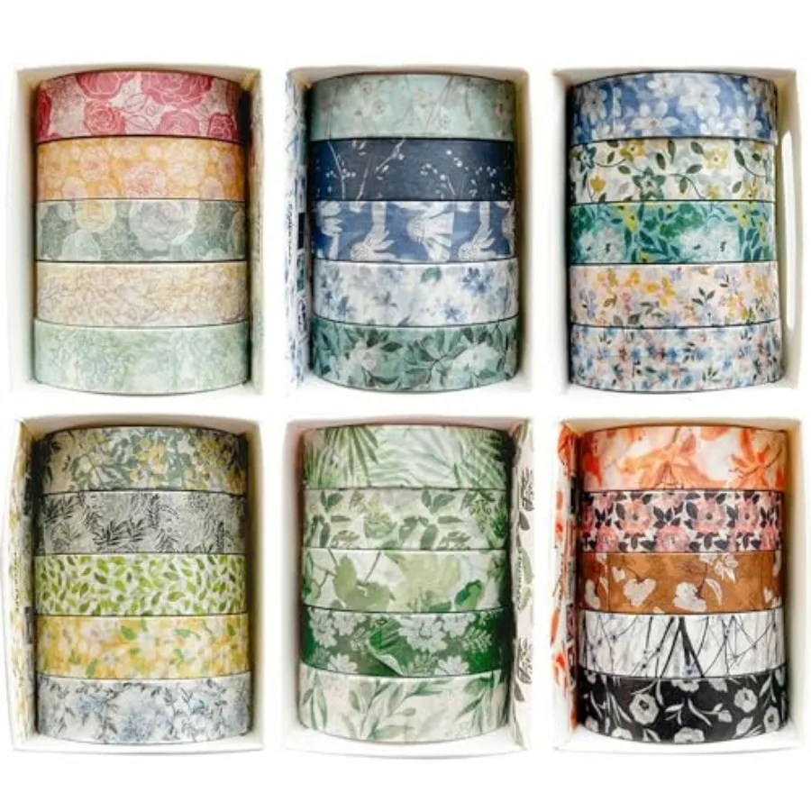 Flowers Washi Tape Set 30 Rolls Floral Patterns Decorative Skinny Slim Masking Tapes for Arts, DIY Crafts, Journals, Planners,
Flowers Washi Tape Set 30 Rolls Floral Patterns Decorative Skinny Slim Masking Tapes for Arts, DIY Crafts, Journals, Planners,