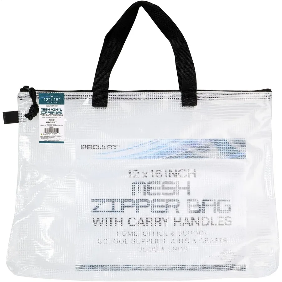 Pro Art Vinyl 12inch x 16inch Mesh Bag with Zipper and Handle Transluscent
Pro Art Vinyl 12inch x 16inch Mesh Bag with Zipper and Handle Transluscent