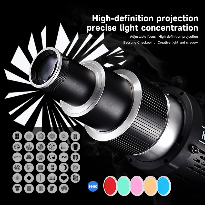 Professional Studio Lighting Kit for Video Photography Spotlight with Optical Lens 35Pcs Bowon Mount
Professional Studio Lighting Kit for Video Photography Spotlight with Optical Lens 35Pcs Bowon Mount