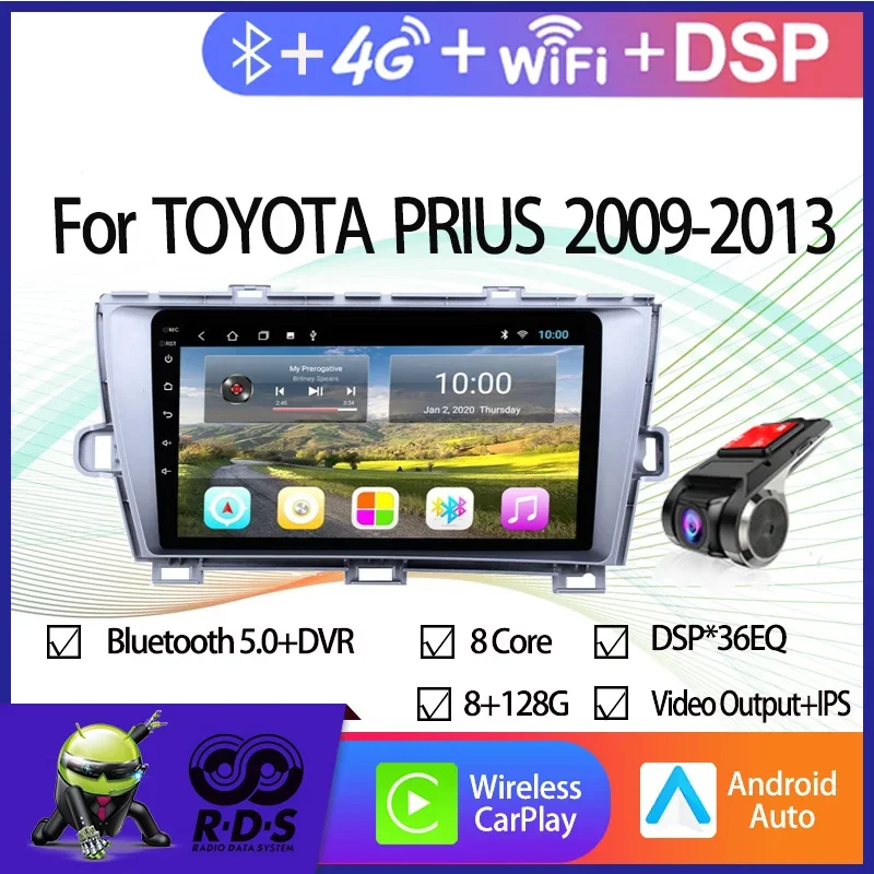 6G+128G Android 11 Car GPS Navigation For TOYOTA PRIUS 2009-2013 Car Radio Player With Wifi 4G BT Mirror Link Backup Camera
6G+128G Android 11 Car GPS Navigation For TOYOTA PRIUS 2009-2013 Car Radio Player With Wifi 4G BT Mirror Link Backup Camera