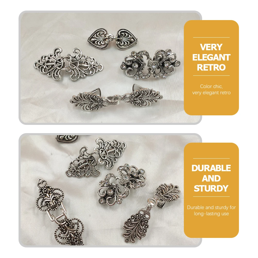 5pcs Retro Cardigan Suit Dress Clips Vintage Alloy Pins for Sweater Shawl Collar Shirt Dresses Prom Wedding Party
5pcs Retro Cardigan Suit Dress Clips Vintage Alloy Pins for Sweater Shawl Collar Shirt Dresses Prom Wedding Party