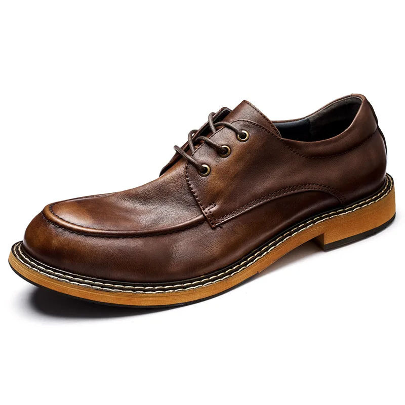 Men's Leather Shoes British Vintage Casual Shoes Korean Style Fashionable Leather Lace-up Men's Shoes Hand-polished Tooling Shoe
Men's Leather Shoes British Vintage Casual Shoes Korean Style Fashionable Leather Lace-up Men's Shoes Hand-polished Tooling Shoe