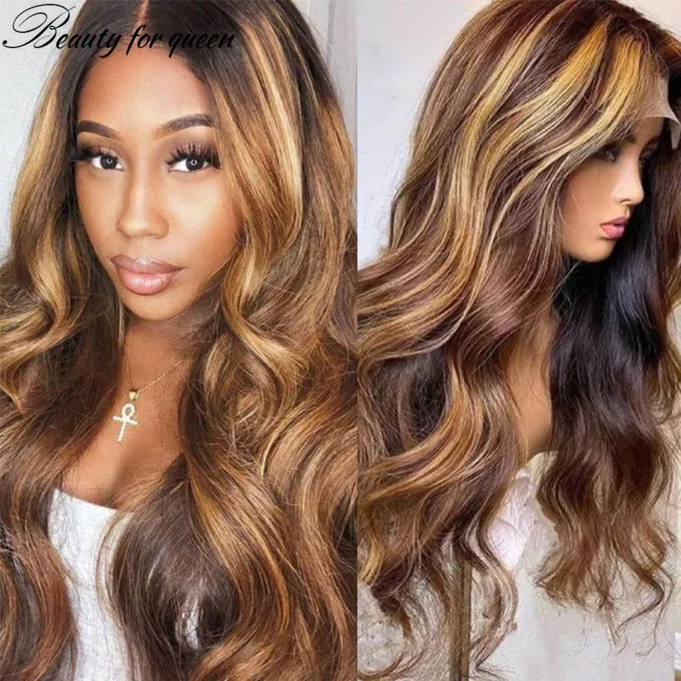 Brazilian Colored Human Hair Wig Light Dark Brown Body Wave High Quality 180 Density Transparent HD Lace Frontal Wigs For Women
Brazilian Colored Human Hair Wig Light Dark Brown Body Wave High Quality 180 Density Transparent HD Lace Frontal Wigs For Women