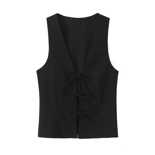 BabYoung Tank For Women 2024 Summer Fashion V Neck Solid Sleeveless Elegant Bow Tie Vintage Causal Vest Tops
BabYoung Tank For Women 2024 Summer Fashion V Neck Solid Sleeveless Elegant Bow Tie Vintage Causal Vest Tops