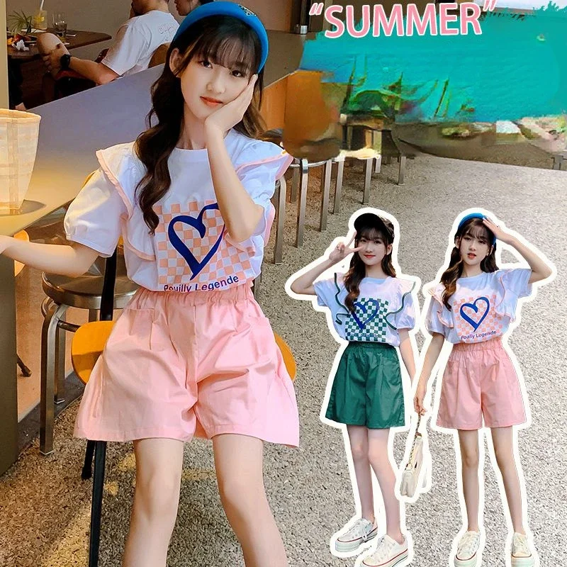 2025 Summer Suit for Girls New Baby Short Sleeve T-shirt + Loose Shorts Two-piece Set Children Cute Clothing 5 6 7 8 10 12 Years
2025 Summer Suit for Girls New Baby Short Sleeve T-shirt + Loose Shorts Two-piece Set Children Cute Clothing 5 6 7 8 10 12 Years