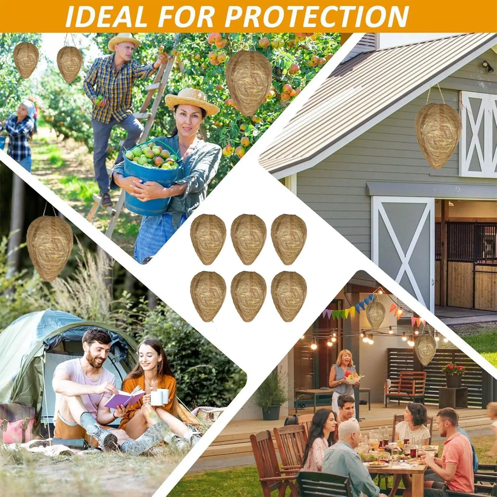 Hornet Nest Decoy 6 Pieces Paper Realistic Suspended Hornets Nest Decoy For Park Garden Porch Under Eaves Barn Garage Yard
Hornet Nest Decoy 6 Pieces Paper Realistic Suspended Hornets Nest Decoy For Park Garden Porch Under Eaves Barn Garage Yard