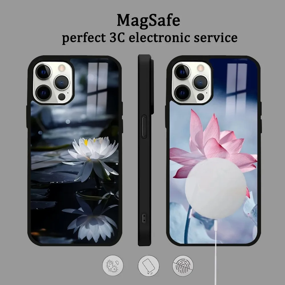 Lotus Pink White Flowers Phone Case For IPhone 16 15 14 13 12 11 Pro Max Plus Mini Magsafe Mirror Wireless Magnetic Cover
Lotus Pink White Flowers Phone Case For IPhone 16 15 14 13 12 11 Pro Max Plus Mini Magsafe Mirror Wireless Magnetic Cover