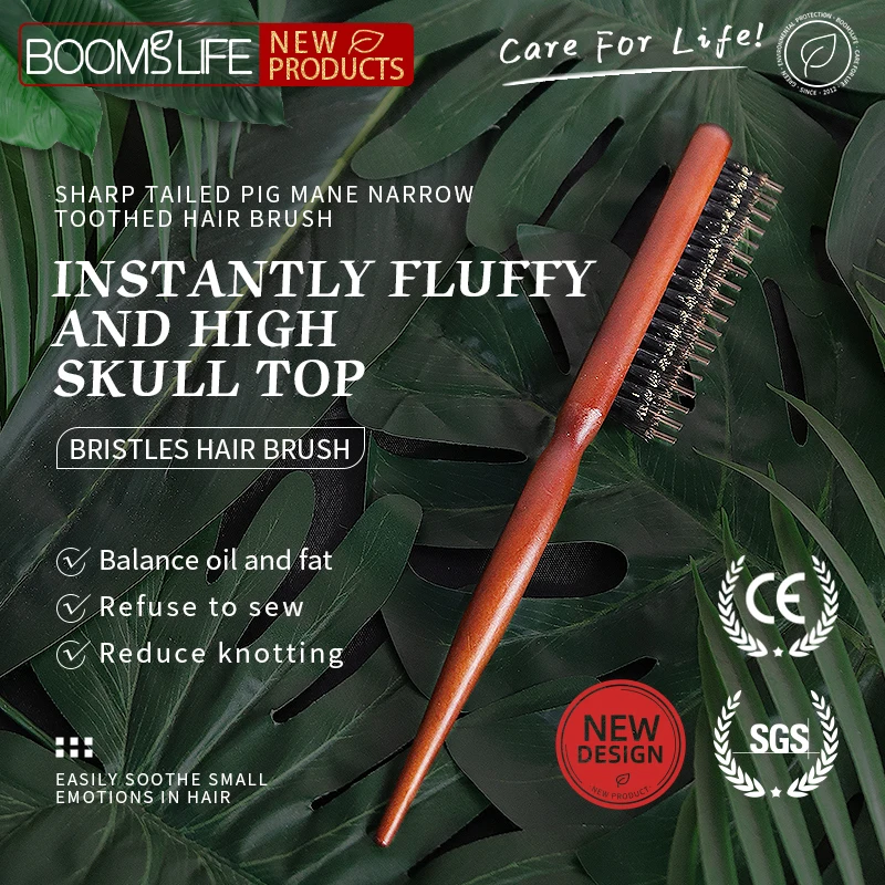 Professional Boar Bristle Hairbrush Slim Line Fluffy Comb Wood Salon Back Teasing Hair Comb Extension Hairdressing Styling Tools
Professional Boar Bristle Hairbrush Slim Line Fluffy Comb Wood Salon Back Teasing Hair Comb Extension Hairdressing Styling Tools