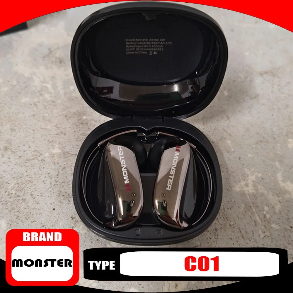 Наушники MONSTER C01 Bluetooth 6.0 с шумоподавлением, водонепроницаемые, беспроводные, с креплением на ухо, легкие, прочные
Наушники MONSTER C01 Bluetooth 6.0 с шумоподавлением, водонепроницаемые, беспроводные, с креплением на ухо, легкие, прочные