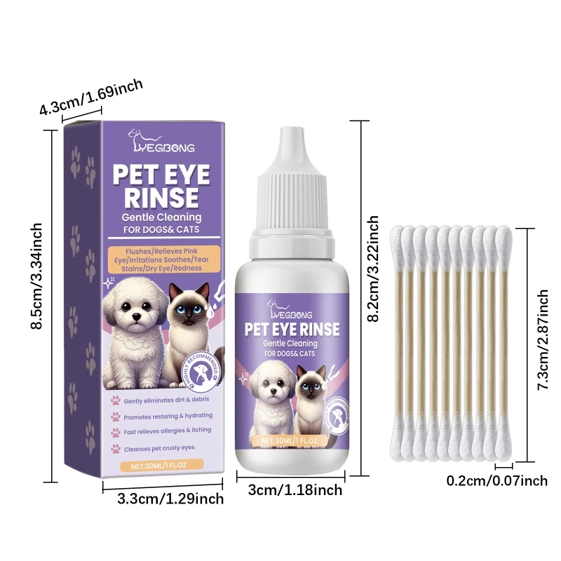 Pet Eye Cleaner Eye Gentle Rinse Cats Dog Cleaning Supplies Cotton Swab Gentle Rinse Relieve Eye Itching
Pet Eye Cleaner Eye Gentle Rinse Cats Dog Cleaning Supplies Cotton Swab Gentle Rinse Relieve Eye Itching