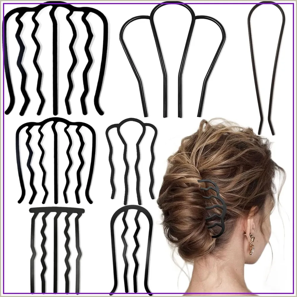 7 Pcs Metal Hair Side Combs Fork Clip Stick for Updo Bun, U Shape Combs Vintage Hairstyle Accessories, Thick & Fine Hair
7 Pcs Metal Hair Side Combs Fork Clip Stick for Updo Bun, U Shape Combs Vintage Hairstyle Accessories, Thick & Fine Hair