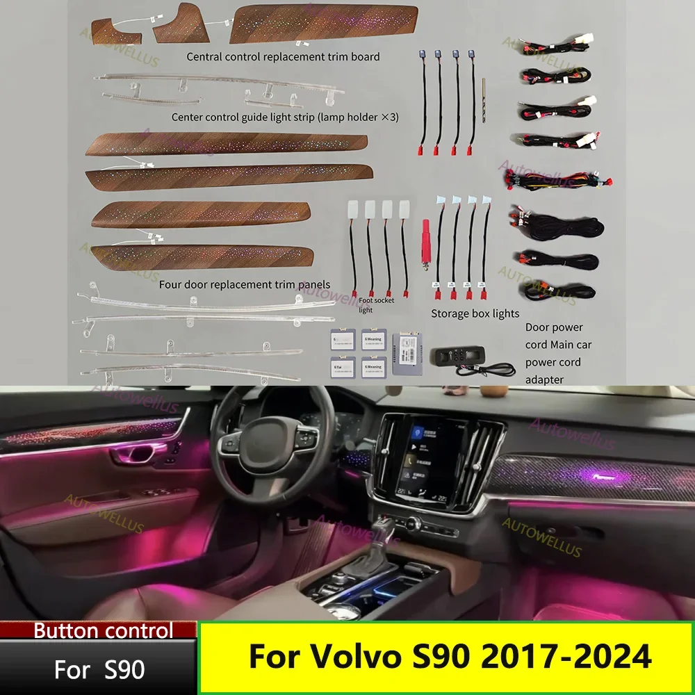 1:1 Mold Panel Wood Carbon Led Dynamic Shadow for Volvo XC90 2017-2024 High Quality Modified Car Interior Lamps Ambient Light
1:1 Mold Panel Wood Carbon Led Dynamic Shadow for Volvo XC90 2017-2024 High Quality Modified Car Interior Lamps Ambient Light