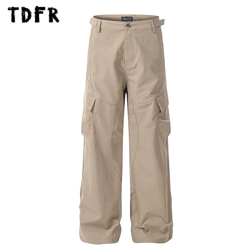 Solid Color Spliced Pocket Cargo Pants Mens Solid Color Streetwear Straight Loose Wide Leg Pants Men Trousers
Solid Color Spliced Pocket Cargo Pants Mens Solid Color Streetwear Straight Loose Wide Leg Pants Men Trousers