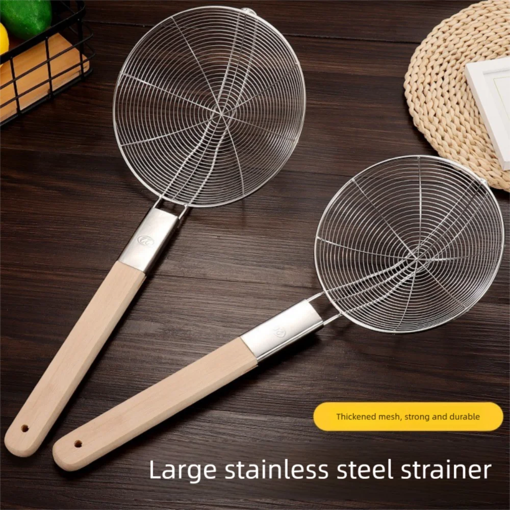 New 20/22cm Large Colander Stainless Steel Wooden Handle French Fries Strainer Sieve Spoon Kitchen Utensils
New 20/22cm Large Colander Stainless Steel Wooden Handle French Fries Strainer Sieve Spoon Kitchen Utensils