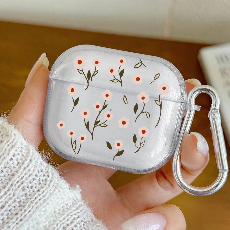 Clear Case for Airpods Pro2/Pro3/Pro Dainty Floral Headphone Cover for AirPods 4/3/2/1 Shockproof Protective Cover with Keychain
Clear Case for Airpods Pro2/Pro3/Pro Dainty Floral Headphone Cover for AirPods 4/3/2/1 Shockproof Protective Cover with Keychain