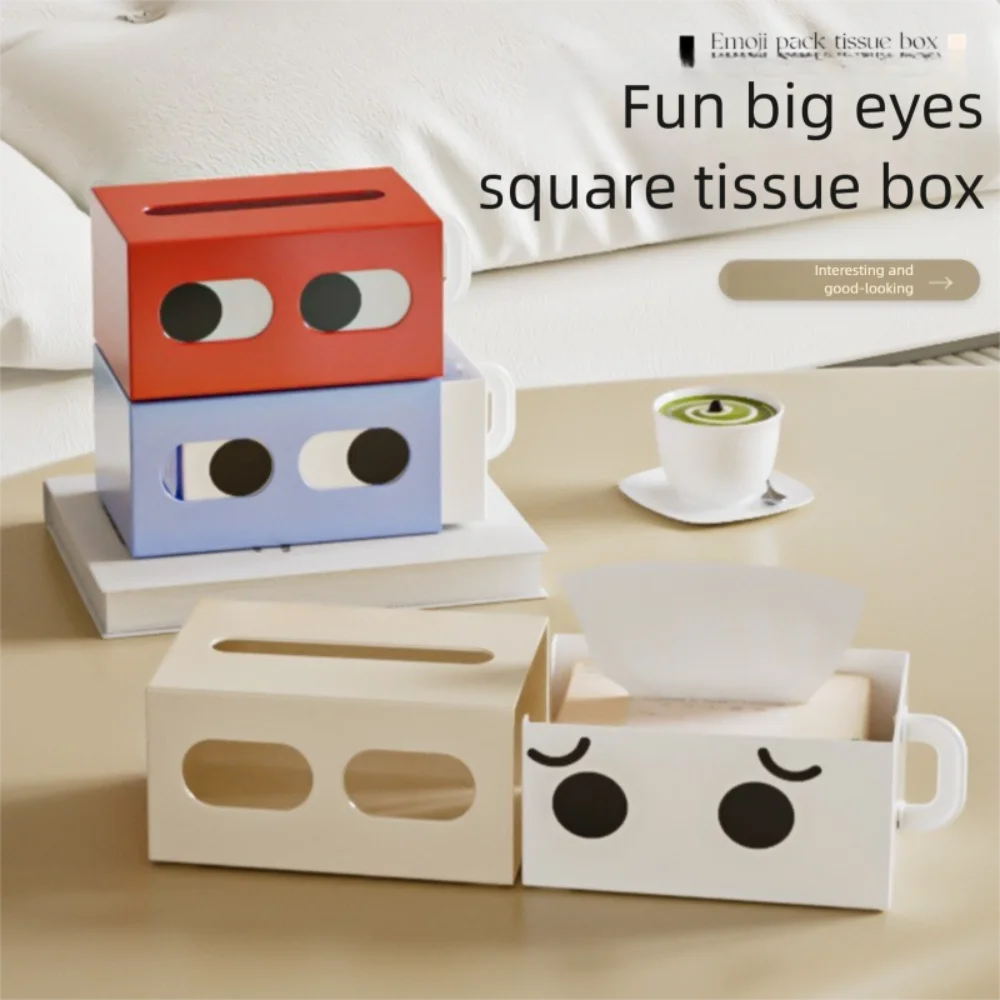 New Cute Expression Paper Towel Box Elegant Multifunctional Tissue Box Plastic Napkin Organizer Table Decoration
New Cute Expression Paper Towel Box Elegant Multifunctional Tissue Box Plastic Napkin Organizer Table Decoration