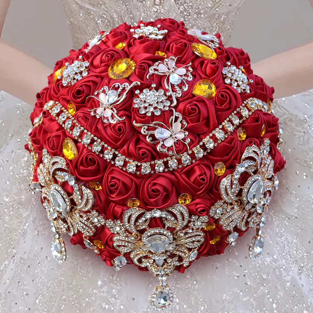 2025 Rhinestones Holding Flowers Wedding Flowers Bridal Bouquets Wine Red Ribbon Brooch Satin Bouquet Wedding Diamond Bouquet
2025 Rhinestones Holding Flowers Wedding Flowers Bridal Bouquets Wine Red Ribbon Brooch Satin Bouquet Wedding Diamond Bouquet