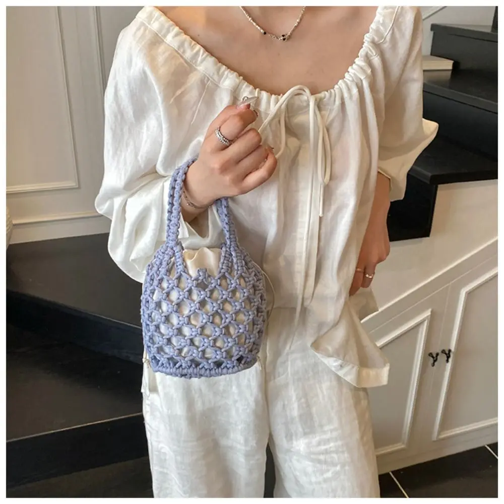 Summer Mini Bucket Bag Knitted Bag Hollowed Out Large Capacity Weave Bag Handbag Storage Bag Beach Bag Beach
Summer Mini Bucket Bag Knitted Bag Hollowed Out Large Capacity Weave Bag Handbag Storage Bag Beach Bag Beach