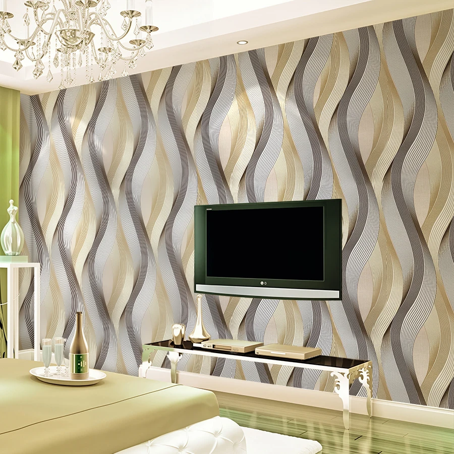 Luxury 3D Wave Pattern Wallpaper Gold Metallic Texture Wall Mural for Nightclub Bar Studio Modern Interior Design High Impact
Luxury 3D Wave Pattern Wallpaper Gold Metallic Texture Wall Mural for Nightclub Bar Studio Modern Interior Design High Impact