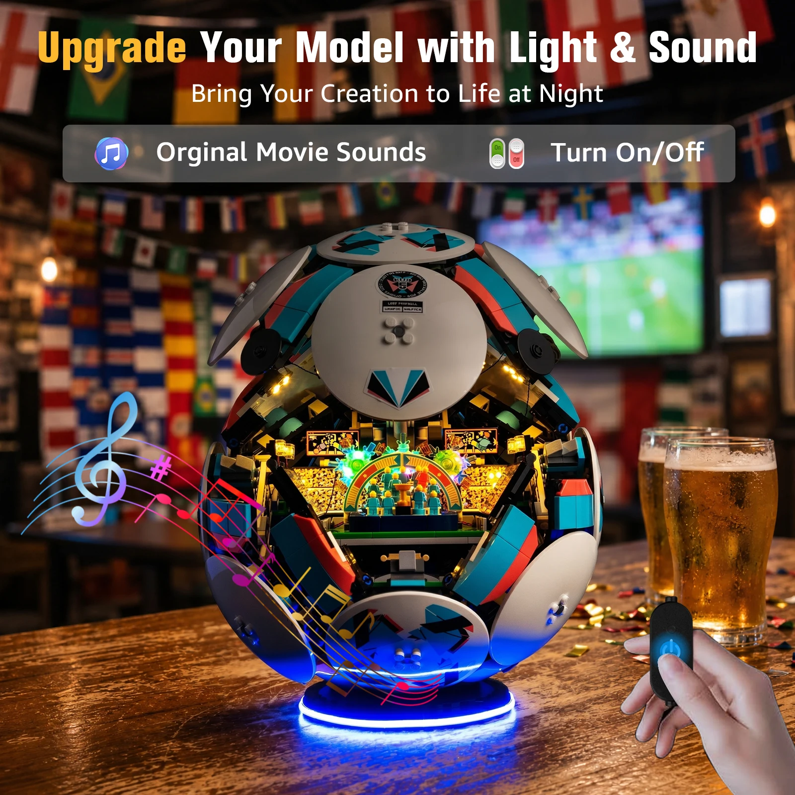 BrickSoul Led Light Kit Suitable for Lego Soccer Ball 43019 Model Not Included Building Blocks
BrickSoul Led Light Kit Suitable for Lego Soccer Ball 43019 Model Not Included Building Blocks
