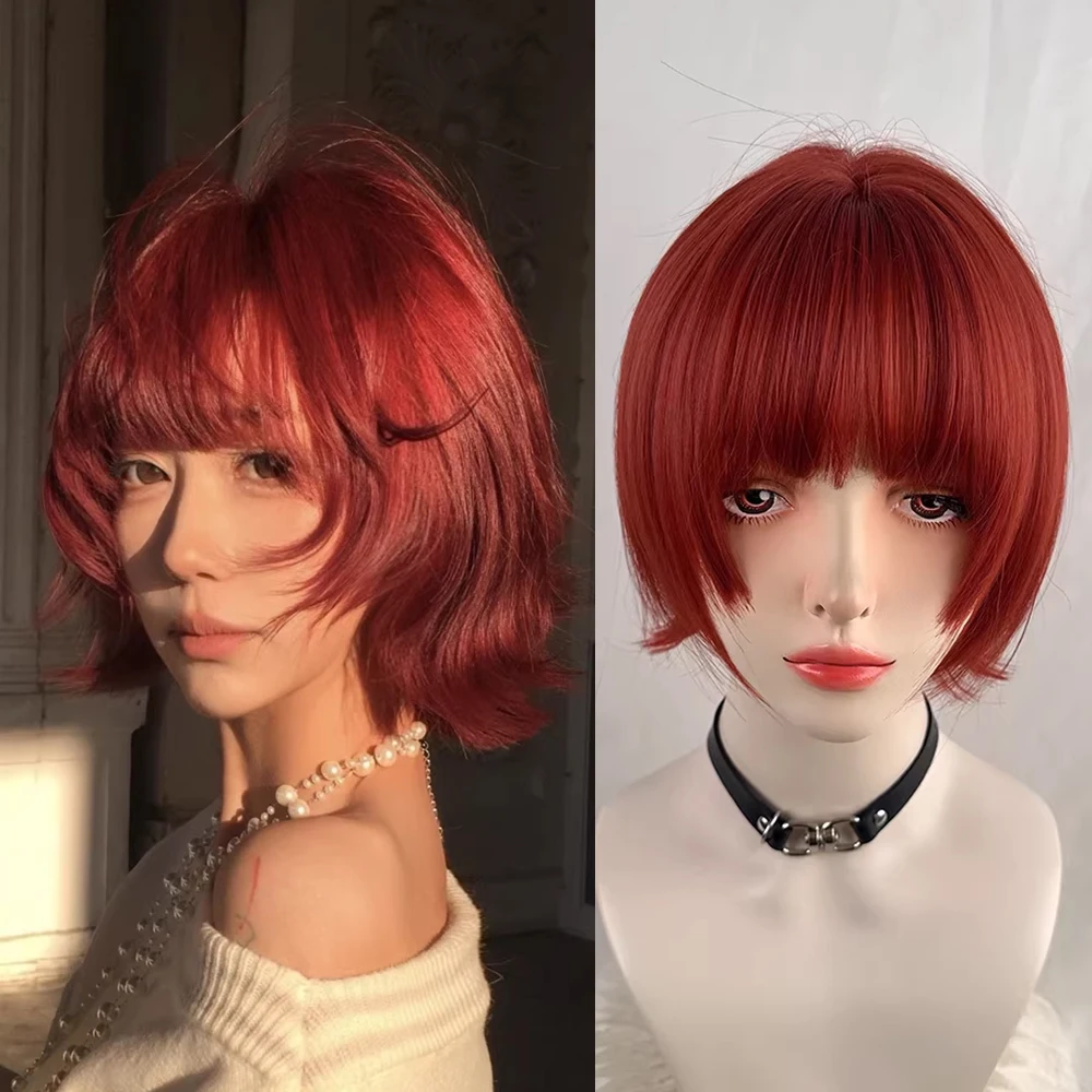 Короткий прямой красный женский пушистый синтетический парик с челкой для косплея в стиле Лолита, термостойкий, для повседневной носки и вечеринок
Короткий прямой красный женский пушистый синтетический парик с челкой для косплея в стиле Лолита, термостойкий, для повседневной носки и вечеринок