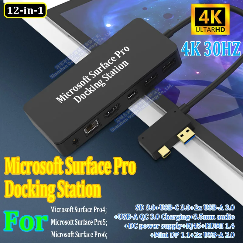 MST HUB USB 3.0 5 Гбит/с Высокоскоростная док-станция Microsoft Surface Pro HDMI Mini DP 4K RJ45 для Surface Pro 4/Surface Pro 5/Surface Pro 6
MST HUB USB 3.0 5 Гбит/с Высокоскоростная док-станция Microsoft Surface Pro HDMI Mini DP 4K RJ45 для Surface Pro 4/Surface Pro 5/Surface Pro 6