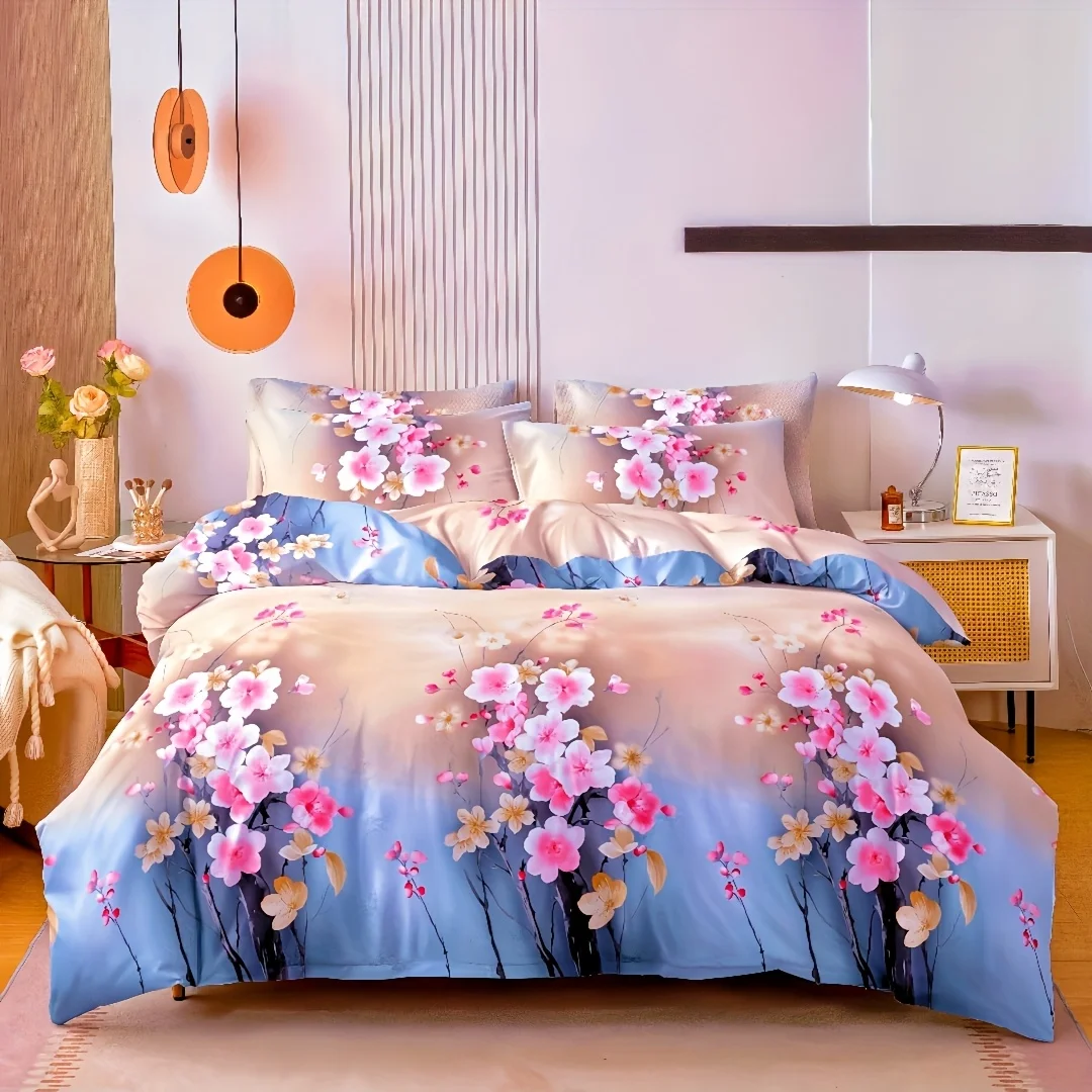 Pink Floral Bedding Set 3D Printed Duvet Cover Set Soft Single Twin Size Home Decor Duvet Cover Set Cute Birthday Gift For Girls
Pink Floral Bedding Set 3D Printed Duvet Cover Set Soft Single Twin Size Home Decor Duvet Cover Set Cute Birthday Gift For Girls