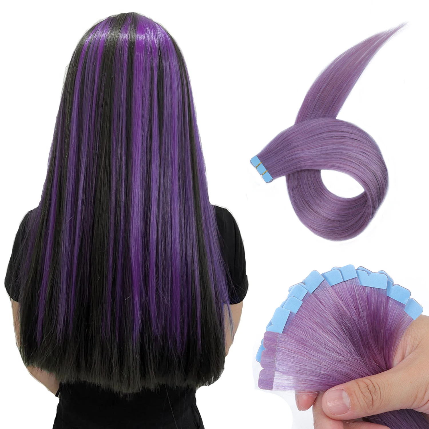 Colored Rainbow Hair Extensions Mini Tape In Hair Extensions Skin Weft Double Side Invisible Seamless Tape in Hair 12" 16" 20"
Colored Rainbow Hair Extensions Mini Tape In Hair Extensions Skin Weft Double Side Invisible Seamless Tape in Hair 12" 16" 20"