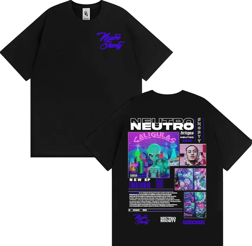 Rapper Neutro Shorty Album Tour 2025 Graphic Tee Shirt Men's Clothing Fashion High Street T-shirt Casual Loose Oversized T Shirt
Rapper Neutro Shorty Album Tour 2025 Graphic Tee Shirt Men's Clothing Fashion High Street T-shirt Casual Loose Oversized T Shirt