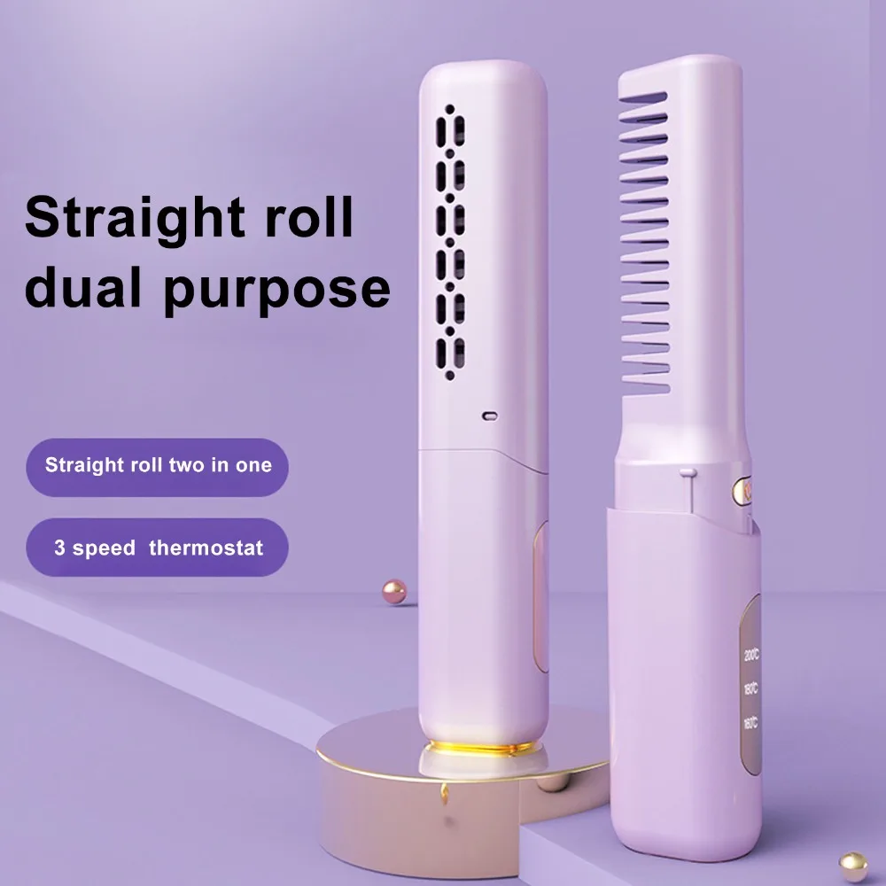 Adjustable Temperature Mini Hair Straightener Anti Scald Type-C Charging Hair Straightener Comb Rechargeable Hair Straightener
Adjustable Temperature Mini Hair Straightener Anti Scald Type-C Charging Hair Straightener Comb Rechargeable Hair Straightener
