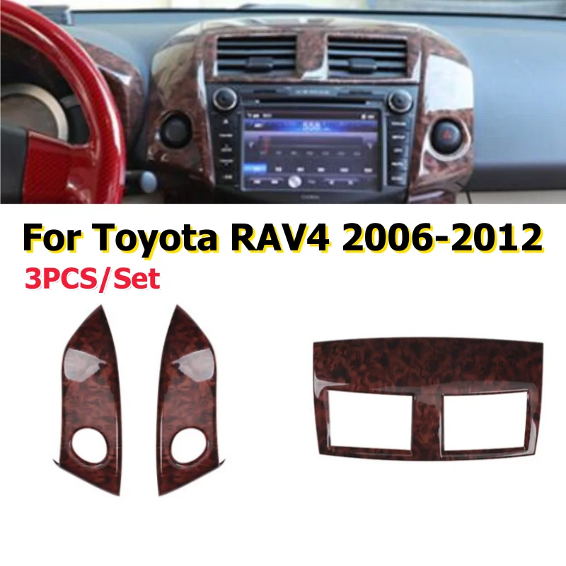3PC Wood Grain Center Console Navigation Frame Cover For Toyota RAV4 2006-2012
3PC Wood Grain Center Console Navigation Frame Cover For Toyota RAV4 2006-2012