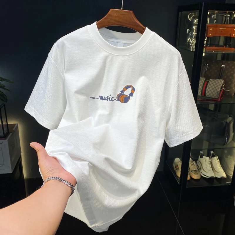 Men's 2026 Summer New Round Neck T-Shirt White Loose Thin Breathable Versatile Casual Daily
Men's 2026 Summer New Round Neck T-Shirt White Loose Thin Breathable Versatile Casual Daily