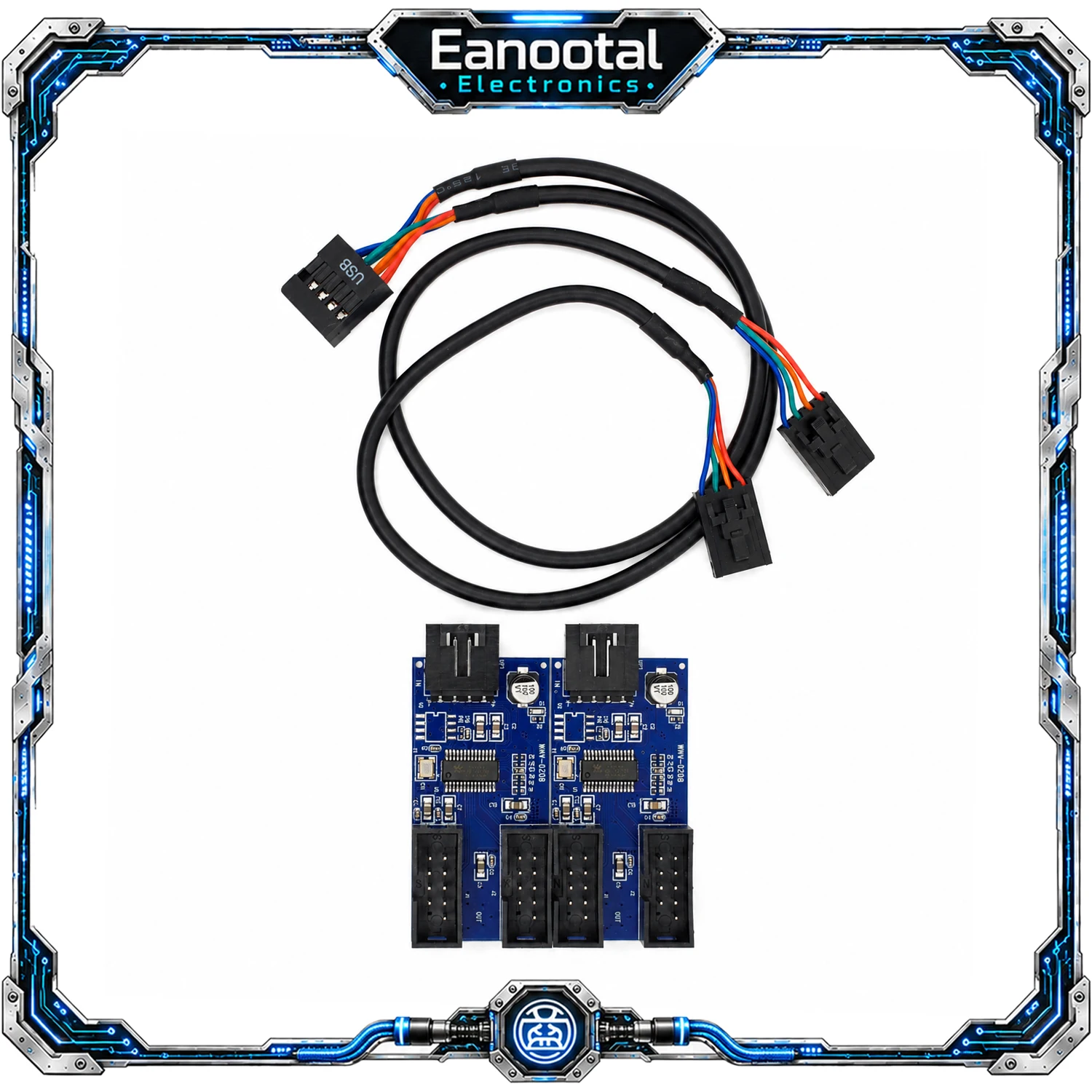 Internal USB 2.0 Header Hub 9 Pin 1 Input to 2 or 4 Output Motherboard Splitter for AIO Cooler RGB Fan Hub
Internal USB 2.0 Header Hub 9 Pin 1 Input to 2 or 4 Output Motherboard Splitter for AIO Cooler RGB Fan Hub