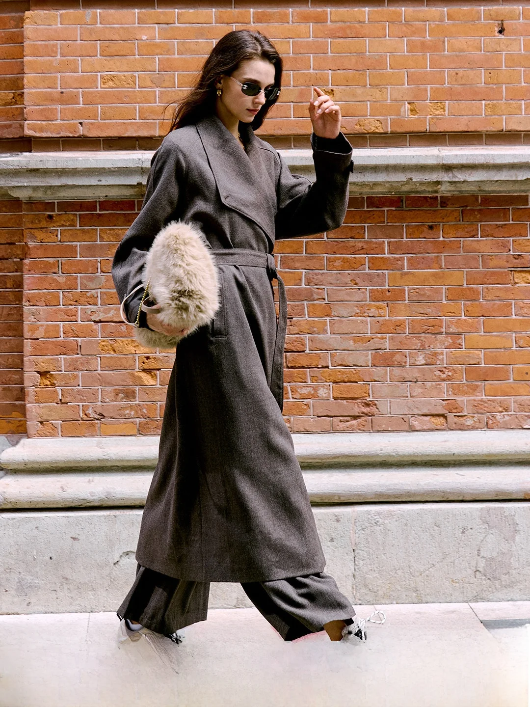 Slimming Effect Long Coat Jacket with Belt Large Collar Retro Style Casual Commute Outerwear Women's Korean Loose Fit Polyester
Slimming Effect Long Coat Jacket with Belt Large Collar Retro Style Casual Commute Outerwear Women's Korean Loose Fit Polyester