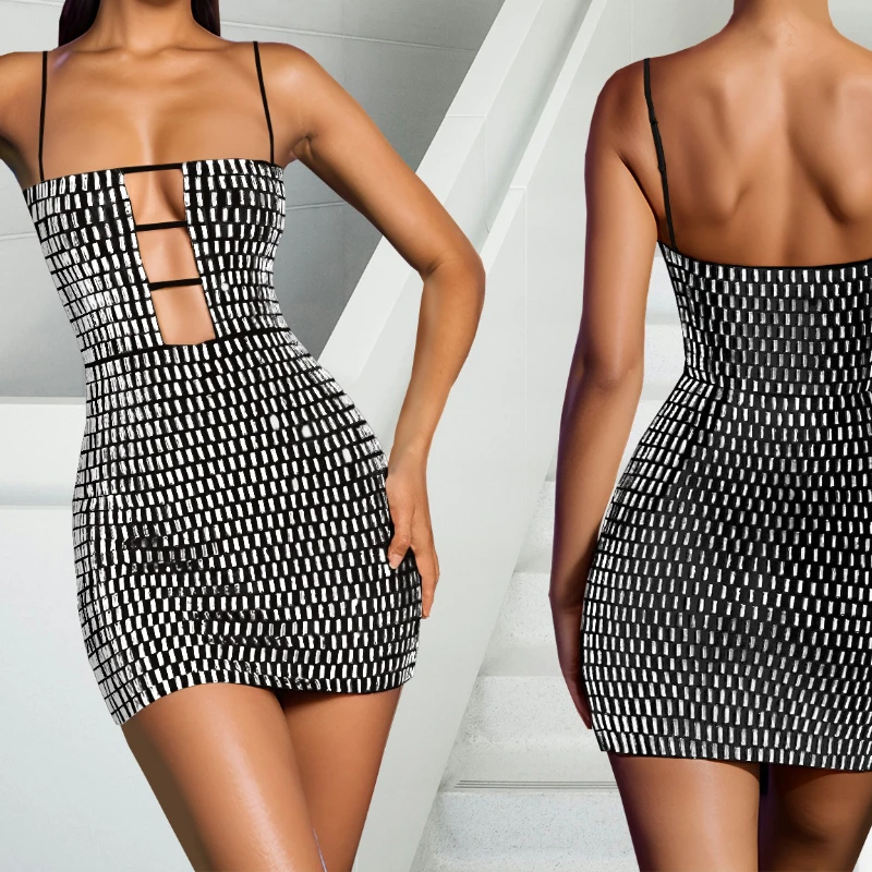 Sexy Women's Slim Fit Rhinestone Short Dress Elegant Short Evening Dresses Party Sleeveless Hot Diamond Suspender Dress Summer
Sexy Women's Slim Fit Rhinestone Short Dress Elegant Short Evening Dresses Party Sleeveless Hot Diamond Suspender Dress Summer
