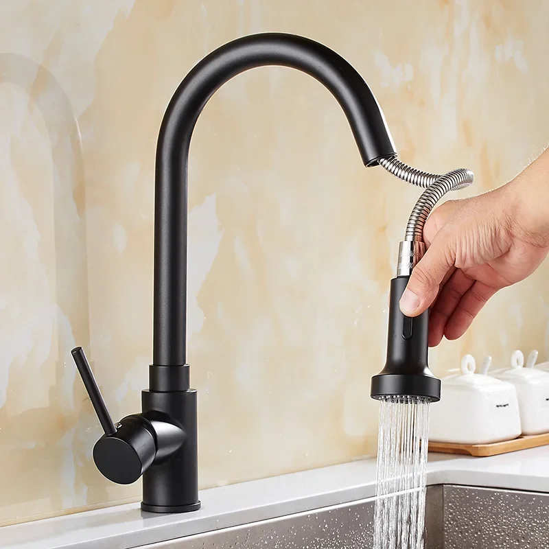 Pull Out Kitchen Faucet Black Oil Brush Sink Mixer Tap 360 degree Kitchen rotation torneira cozinha mixer tap Kitchen Tap
Pull Out Kitchen Faucet Black Oil Brush Sink Mixer Tap 360 degree Kitchen rotation torneira cozinha mixer tap Kitchen Tap