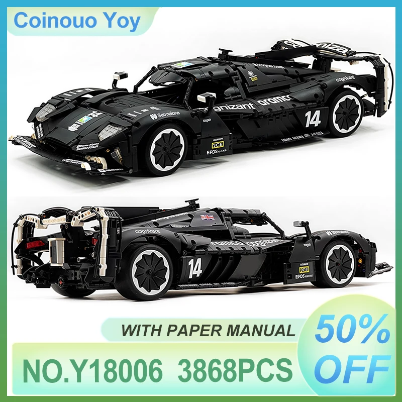MOC Y18006 Technical Racing Sports Vehicle 1:8 Model AMR Pro Hypercar Building Blocks Assemble Puzzle DIY Toy Chrismas Gifts Kid
MOC Y18006 Technical Racing Sports Vehicle 1:8 Model AMR Pro Hypercar Building Blocks Assemble Puzzle DIY Toy Chrismas Gifts Kid