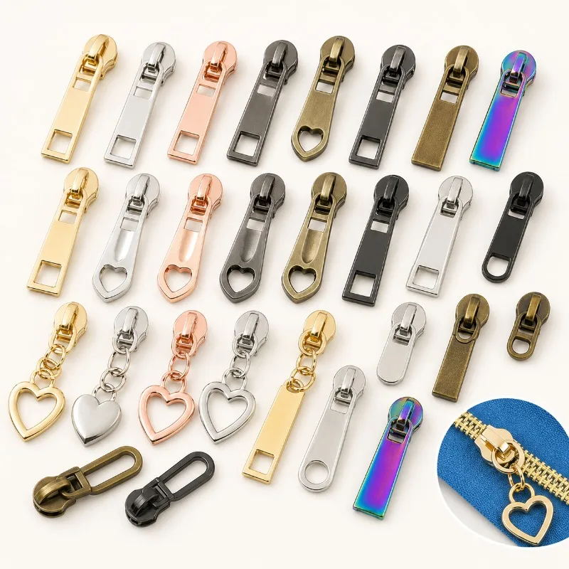 20Pcs 5# Metal Zipper Sliders for Nylon Tape Puller Replacement Wallet Pocket Handbag Jacket Luggage Repair Accessories DIY Kit
20Pcs 5# Metal Zipper Sliders for Nylon Tape Puller Replacement Wallet Pocket Handbag Jacket Luggage Repair Accessories DIY Kit