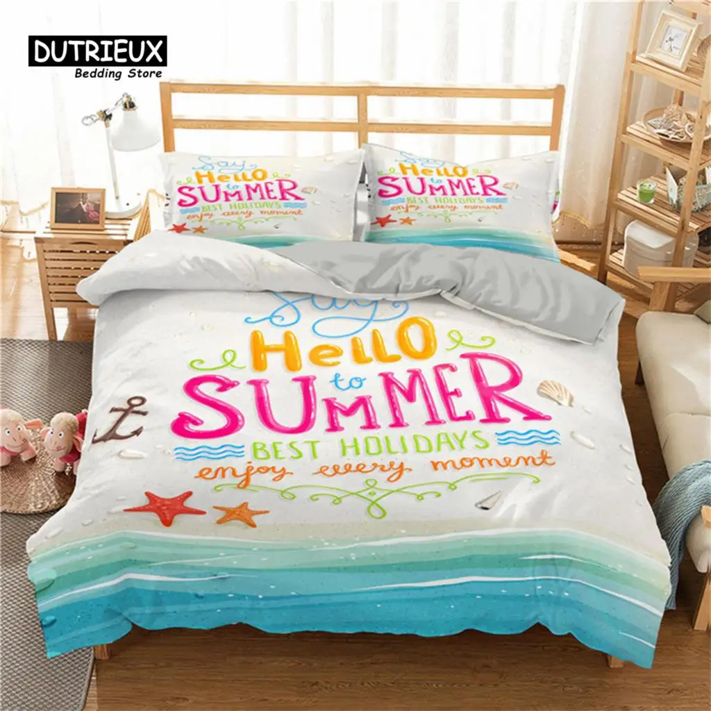 Starfish Shell Beach Bedding Set Microfiber Seacoast With Sand With Colorful Various Seashells Print Duvet Cover Bedroom Decor
Starfish Shell Beach Bedding Set Microfiber Seacoast With Sand With Colorful Various Seashells Print Duvet Cover Bedroom Decor