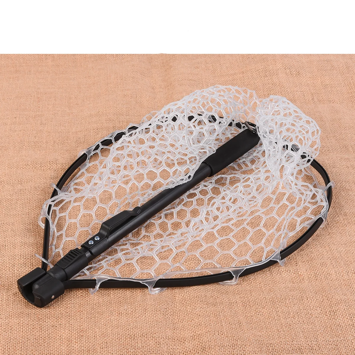 Новая черная рыболовная подсачечная сеть из алюминиевого сплава с прорезиненной сеткой и телескопической ручкой
Новая черная рыболовная подсачечная сеть из алюминиевого сплава с прорезиненной сеткой и телескопической ручкой