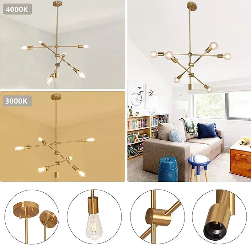 Home Chandelier Modern LED Long Pole Design Hanging Lamps for Living Room Kitchen Restaurant - Energy Efficient Lighting Decor
Home Chandelier Modern LED Long Pole Design Hanging Lamps for Living Room Kitchen Restaurant - Energy Efficient Lighting Decor