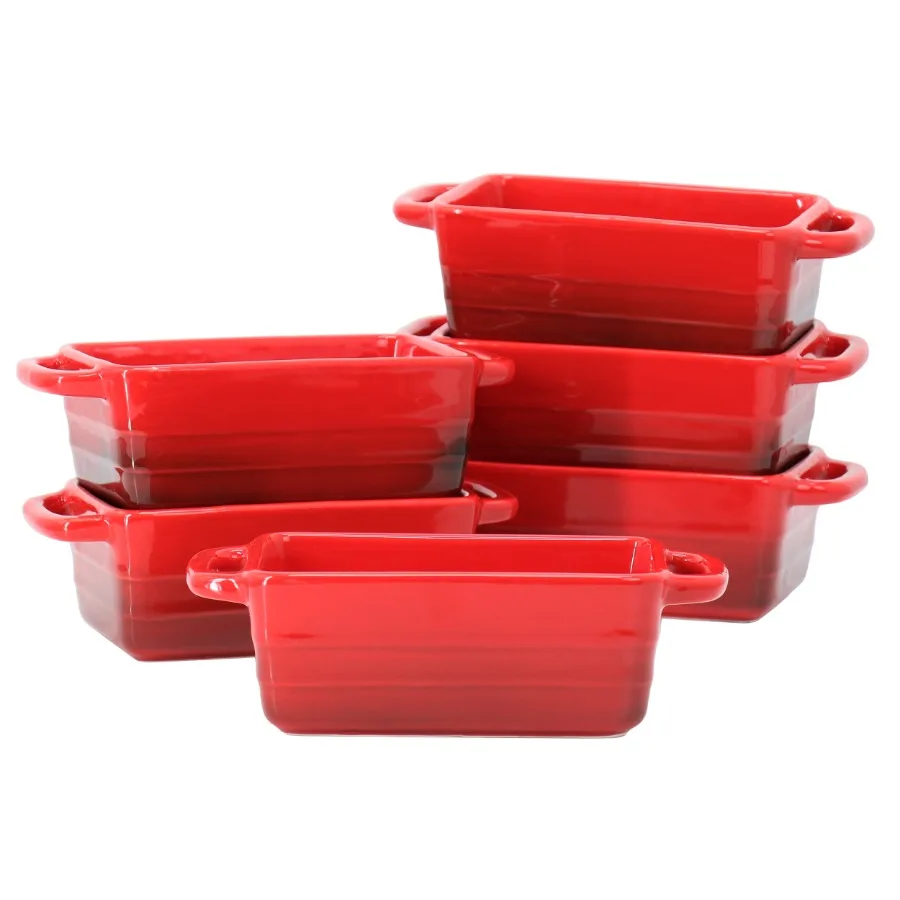 Crock Pot Appleton 6 Piece 12 Ounce Stoneware Mini Loaf Pan Baker Set in Gradient Red
Crock Pot Appleton 6 Piece 12 Ounce Stoneware Mini Loaf Pan Baker Set in Gradient Red