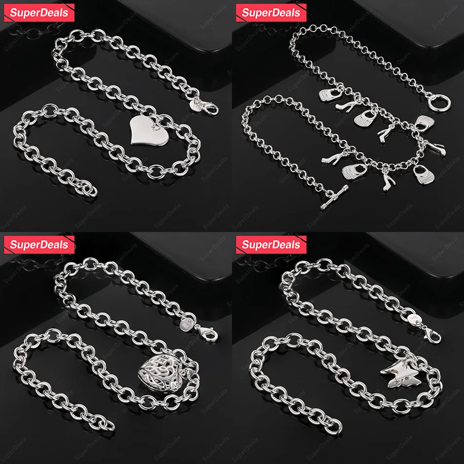 SuperDeals 925 Sterling Silver Hollow Heart Butterfly Shoe Bag Pendant Necklace Women's Birthday Wedding Party Fine Cute Jewelry
SuperDeals 925 Sterling Silver Hollow Heart Butterfly Shoe Bag Pendant Necklace Women's Birthday Wedding Party Fine Cute Jewelry