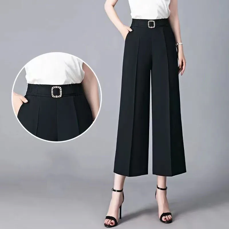 Nine Point Wide Leg Pants For Women, Slimming And Slimming Casual Pants For Women, Elastic High Waisted And Versatile Straight
Nine Point Wide Leg Pants For Women, Slimming And Slimming Casual Pants For Women, Elastic High Waisted And Versatile Straight