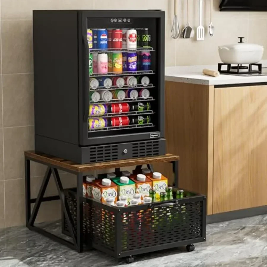Dorm, office, home mini fridge stand with storage; heavy duty steel; retro brown; supports 220 lbs, swivel wheels, drawer baske
Dorm, office, home mini fridge stand with storage; heavy duty steel; retro brown; supports 220 lbs, swivel wheels, drawer baske